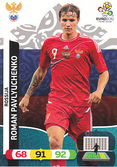 Roman Pavlyuchenko Russia Panini UEFA EURO 2012 #200